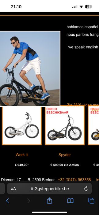 Vand bicicleta stepper spyder