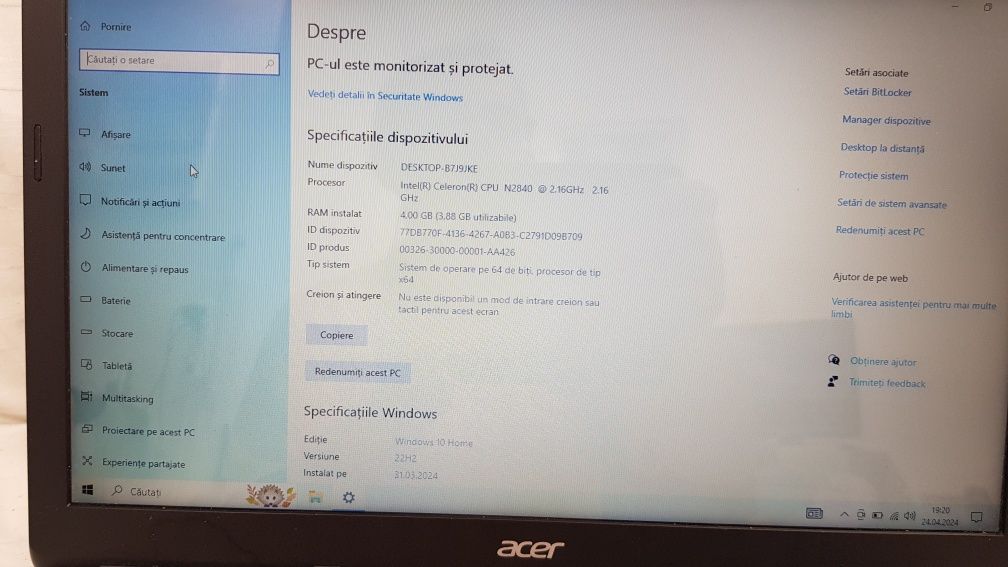 Laptop Acer Aspre E15 Start ES1 -512-C6XH