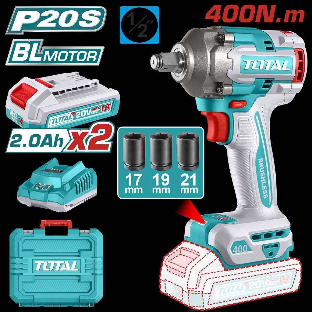 Masina de impact cu 2 acumulator Total ..