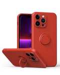 Husa TPU Alcantara Placuta Inel Metal Iphone 14 14 PRO 14 PRO MAX PLUS