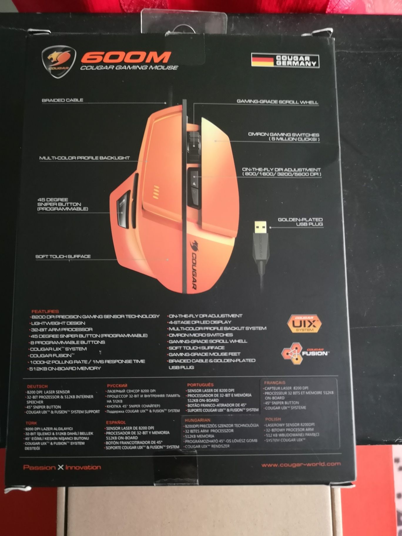 Vând mouse gaming Cougar 600M