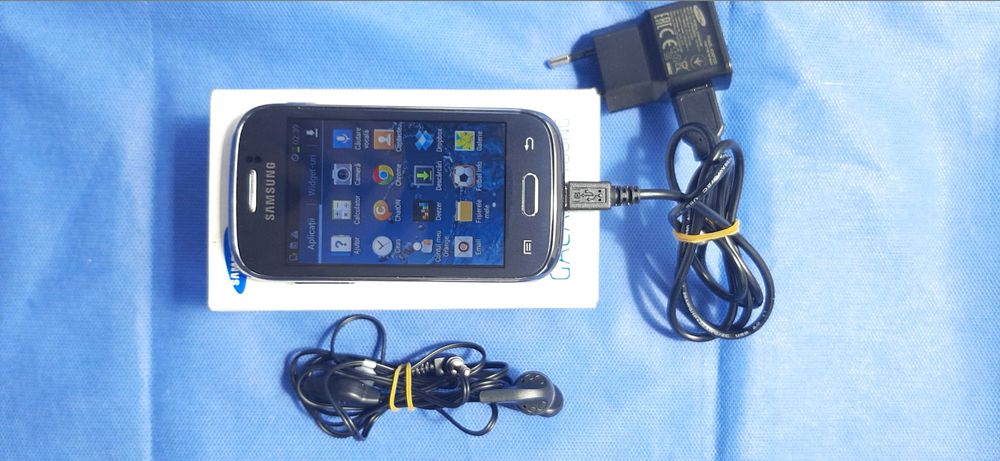 Telefon Samsung Galaxy Young GT-S6310, Blue, casti, incarcator