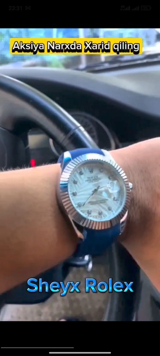 Erkaklar qo`l soati Sheyx Rolex ko`k rangda

 Korpus ishni qoplash: IP