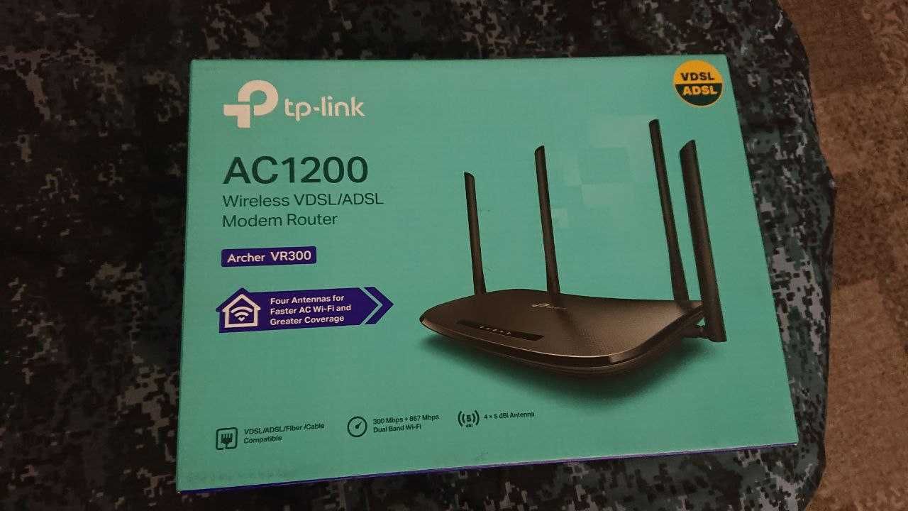 продам adsl wifi роутер tp-link archer ac1200 vr300