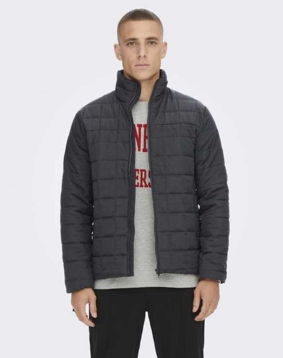 Geaca jacheta slim 50 L premium MILESTONE material superior gri inchis