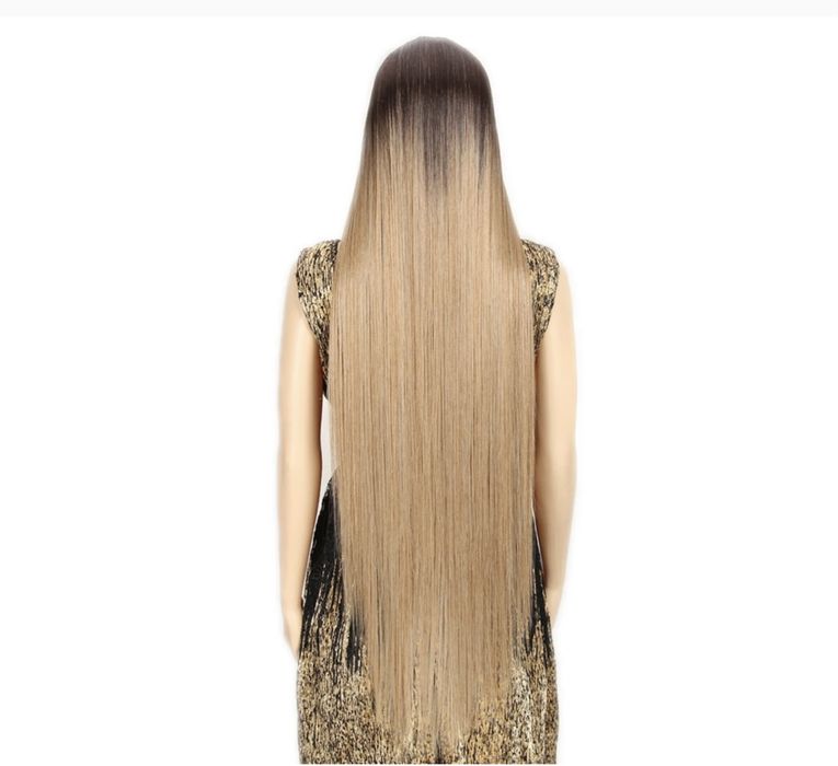 Peruca F64 (Daira-Shop.ro) FRONT LACE Gri Blond Platinat Baza Satena