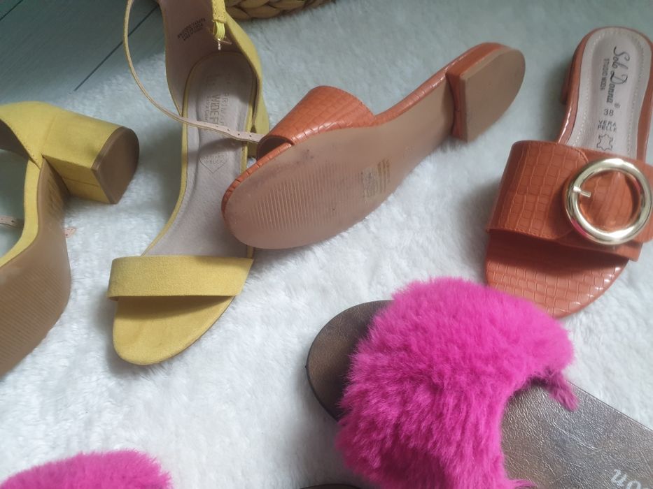 sandale galbene piele papuci orange piele papuci blana roz 38