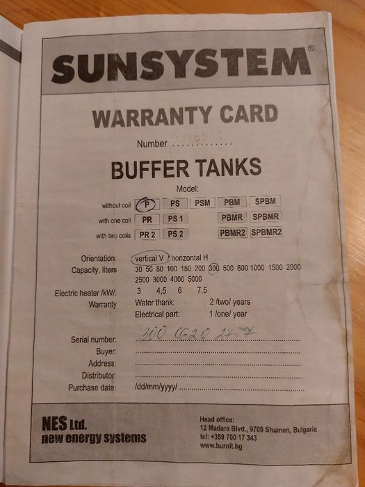 paffer 300 litri + vas de expansiune