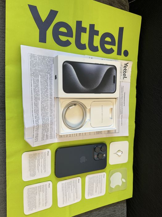 КАТО НОВ 256GB iPhone 15 Pro Yettel Гаранция 2027 Titanium Blue