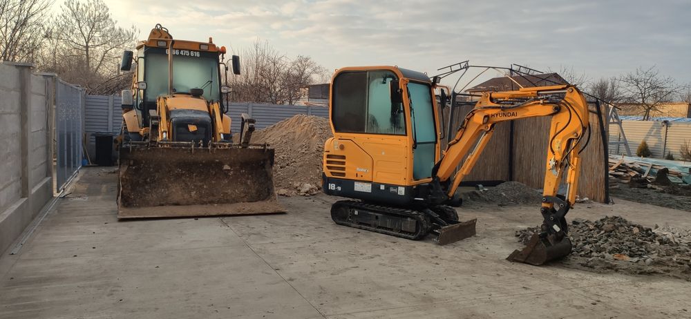 Buldoexcavator si miniexcavator 2 tone