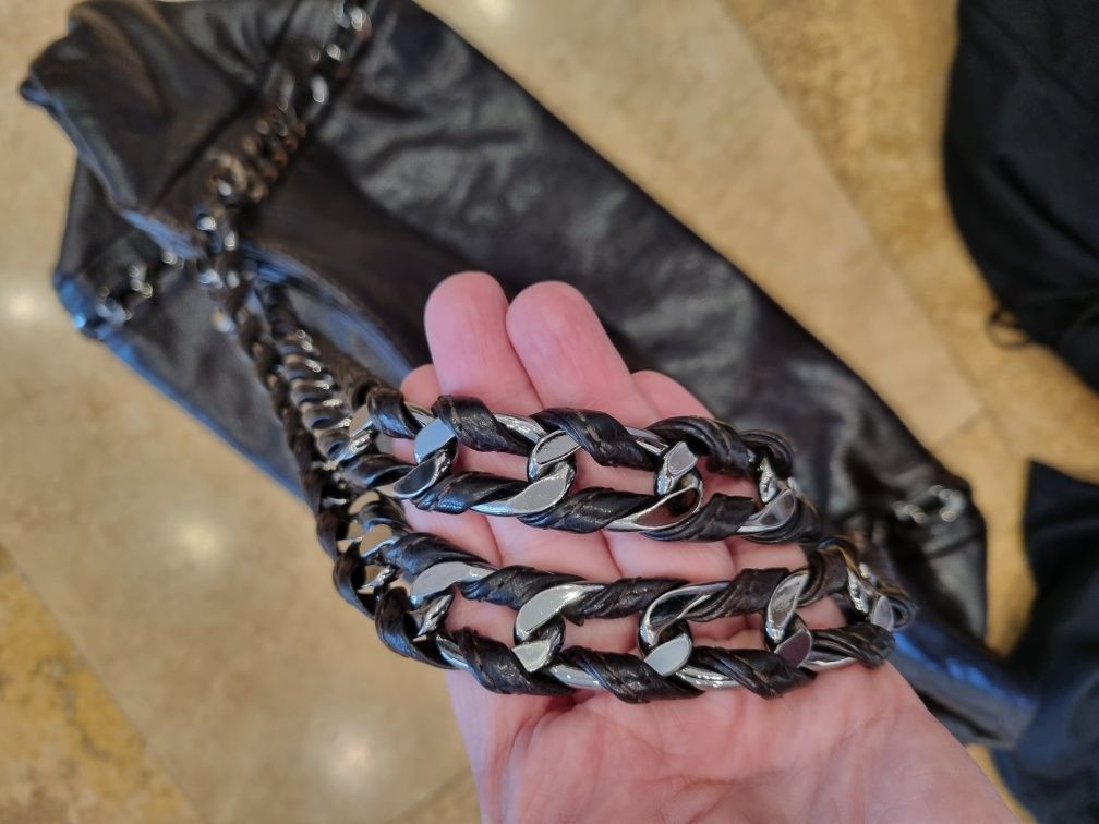 CHANEL BIG CC Silver Chain poșetă