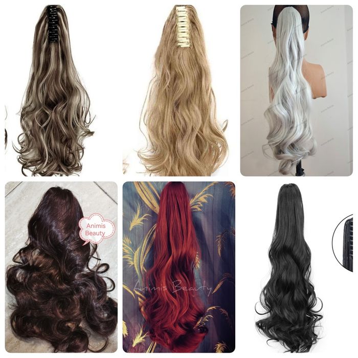 Coada par diverse culori, 60 cm, drepte, extensii par și cozi par