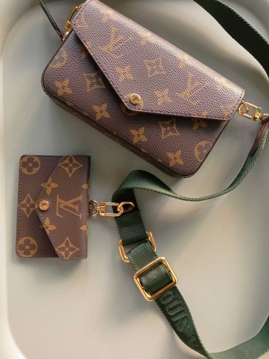 LOUIS VUITTON Дамска чанта през рамо мини Félicie Pochette Монограм