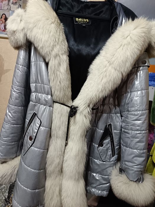 Парка с естествен косъм от лисица