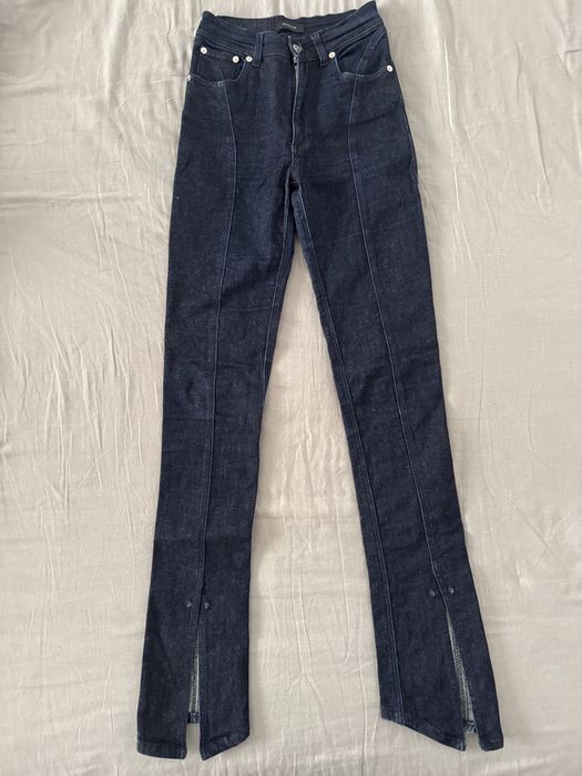 Mugler raw denim skinny jeans