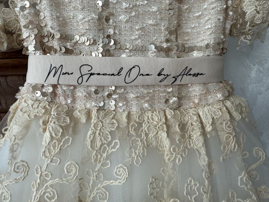 Рокли от букле и дантела Alessa за мама (S) и дъщеря (86cm)