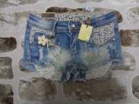 Pantaloni scurți noi de blugi XS-S
