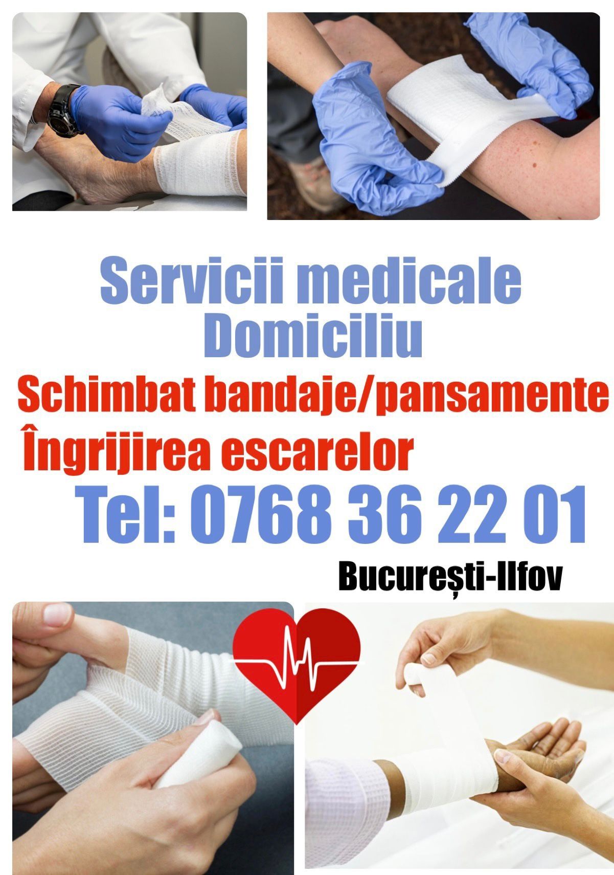 ASISTENT MEDICAL tratament la DOMICILIU: Perfuzie, Injectie, Fire etc