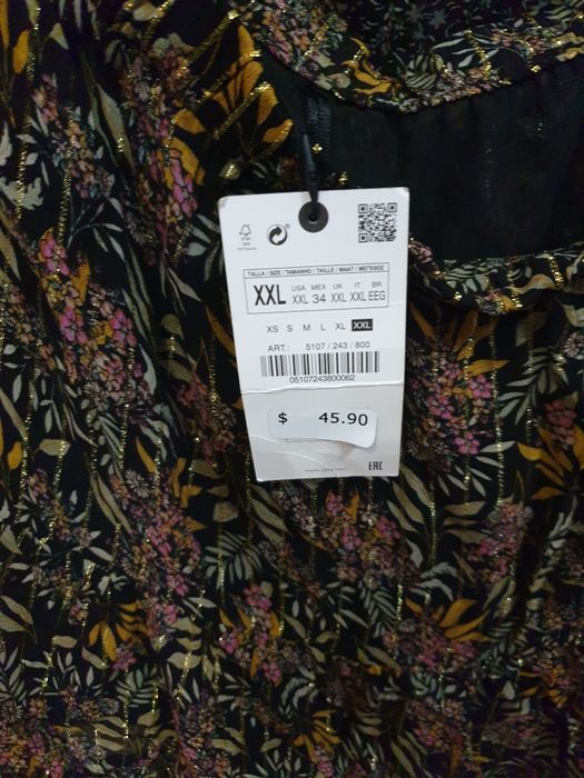 Fusta Zara noua cu eticheta bluza noua fără eticheta masura mare