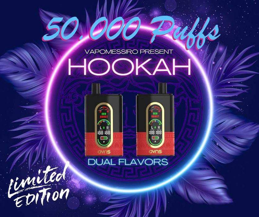 Vape Luxury Edition 50.000 Puffs Dual Flavors 4 Mesh Coil Hookah