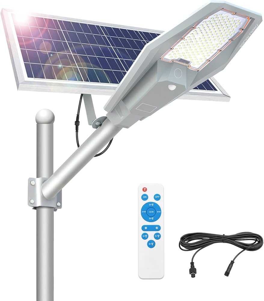 Соларна лампа Jortan Road 1000W с дистанционно управление IP67
