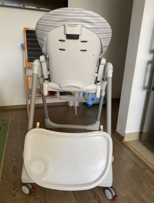 Scaun masa Peg Perego Prima Pappa Zero Follow Me Linear Grey