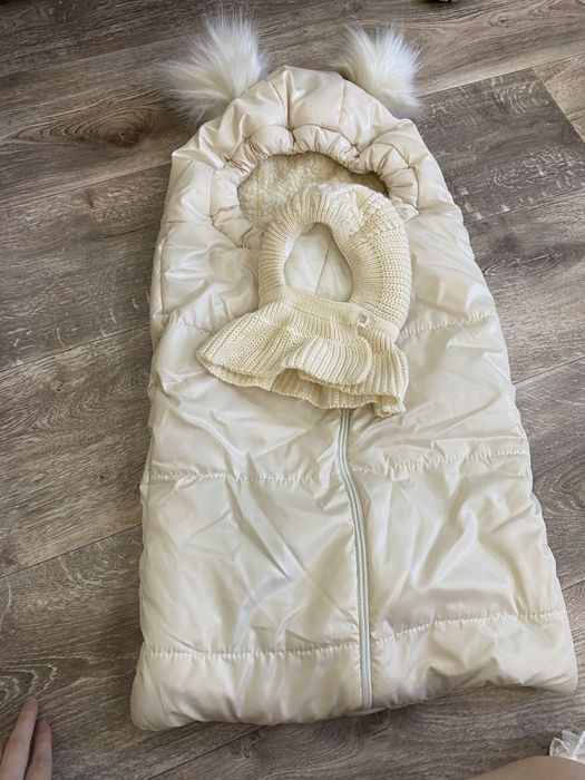 Шапка с конвертом для выписки зимний