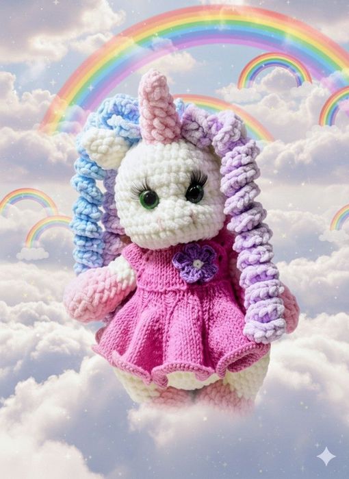 Плюшевая единорожка