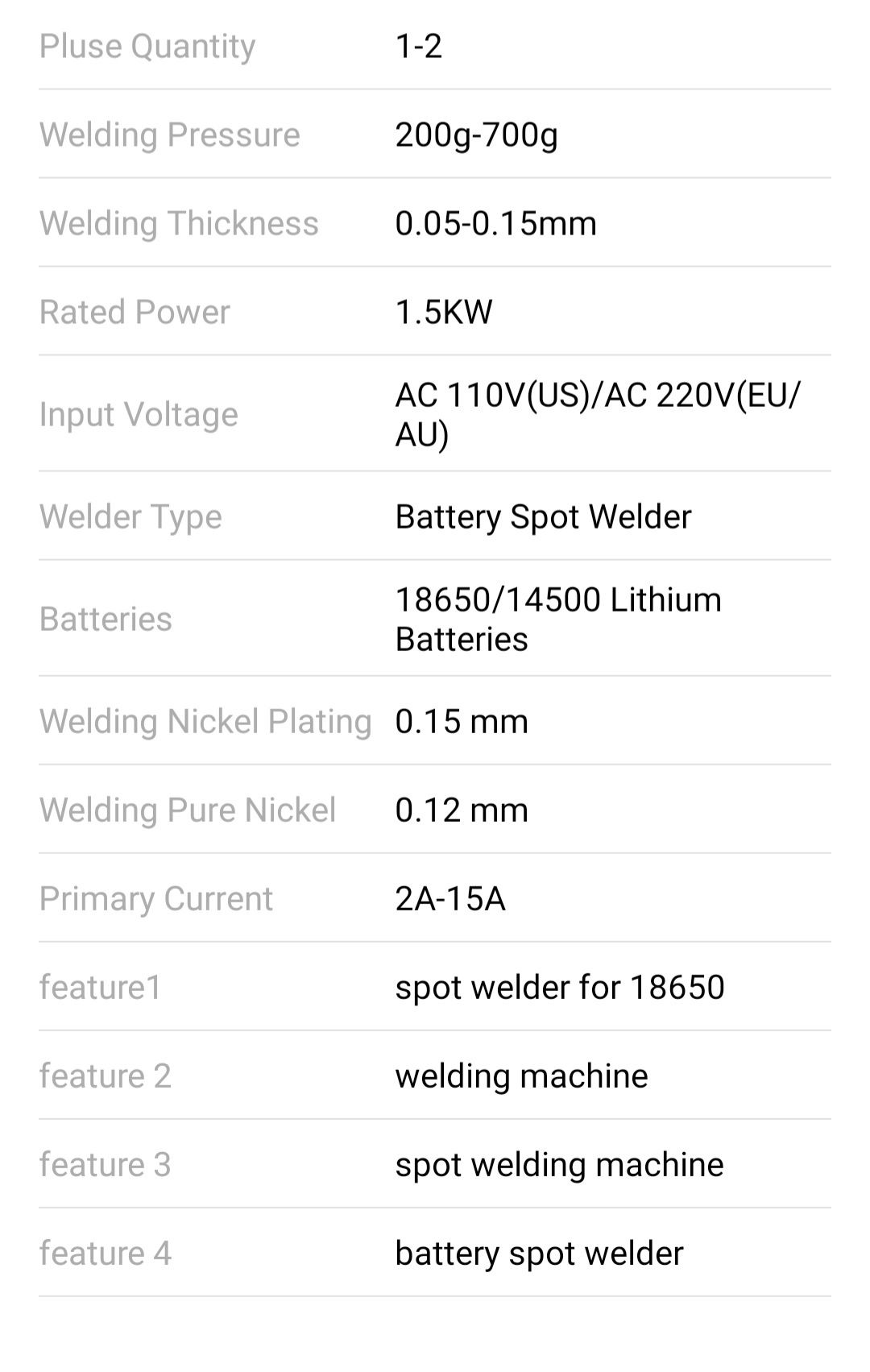 Aparat sudura in puncte acumulator lithiu 18650