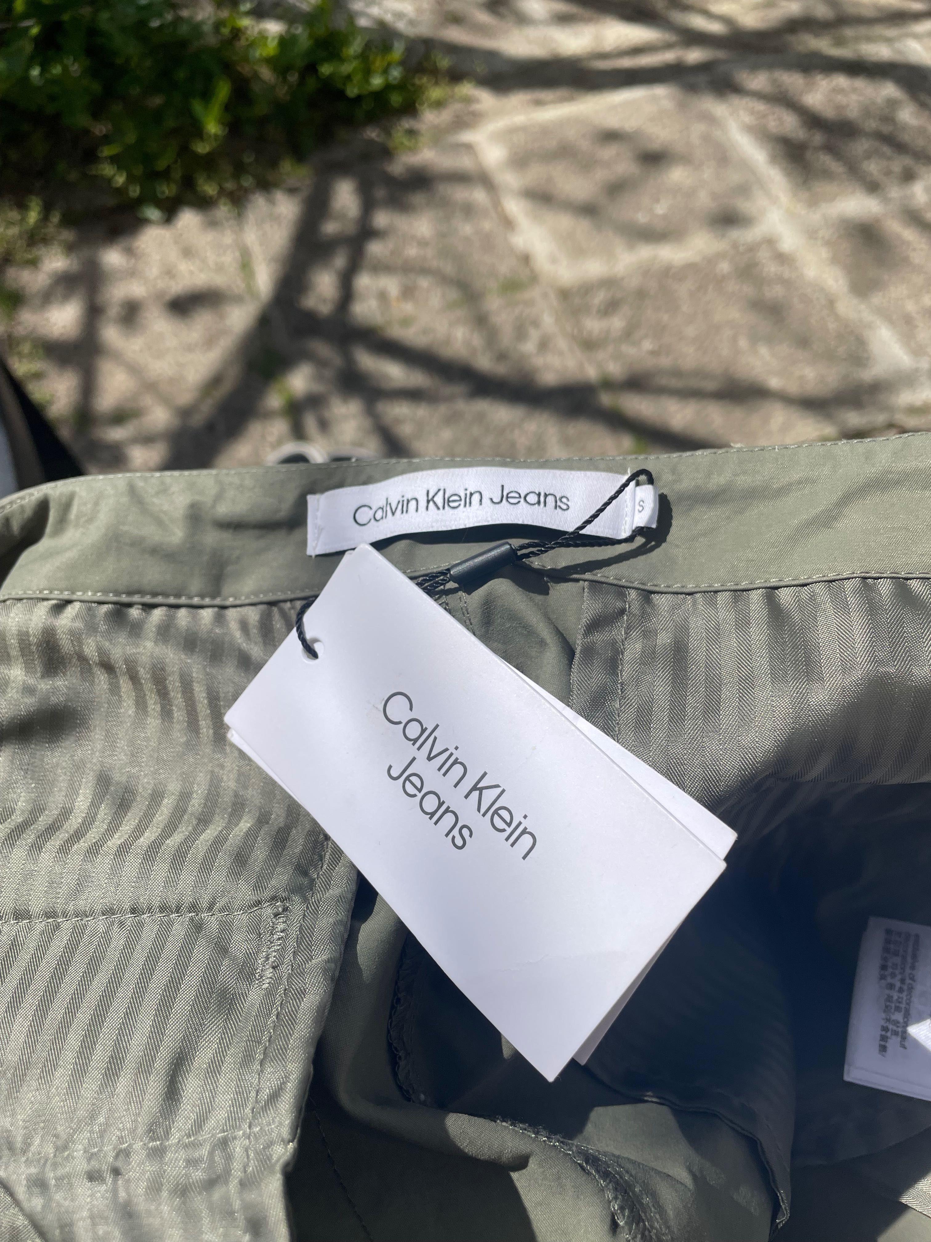 Calvin Klein Jeans parachute pants in olive