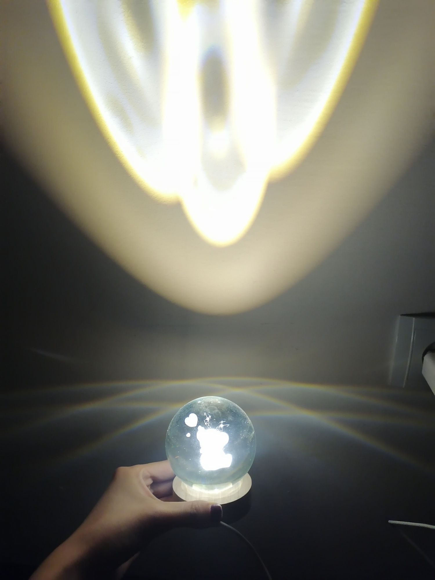 Lampa kristal koptok