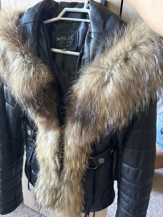 Кожено яке естествена кожа и косъм