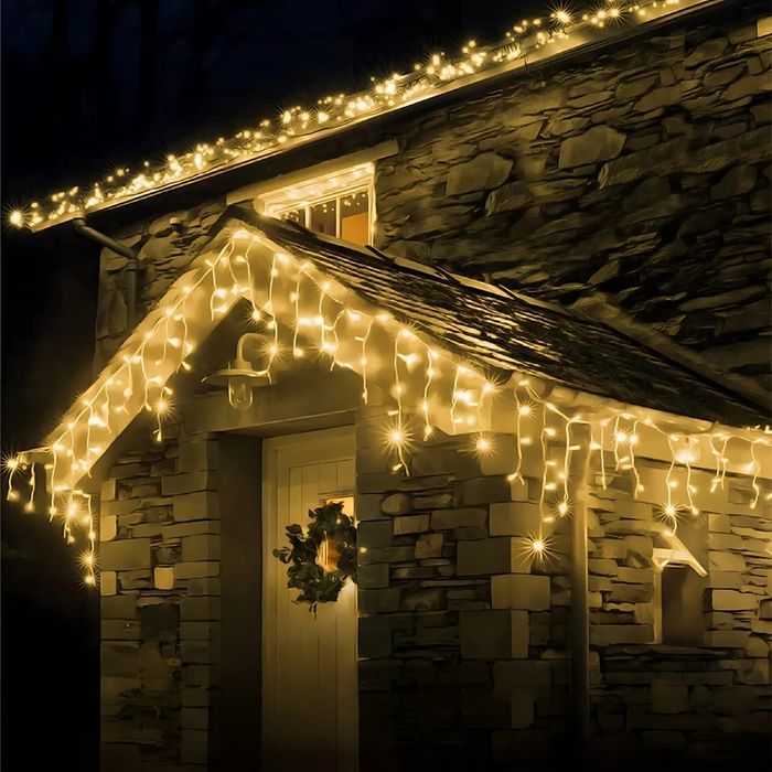 12метра -25 Метра Висящи Коледни Лампи ТИП Завеса Екстериор/ Интериор