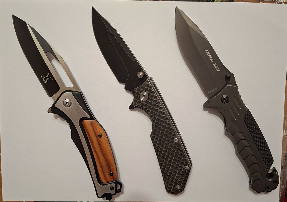 Briceag / cuțit pliabil ( 3 modele diferite cu piedică la lamă )