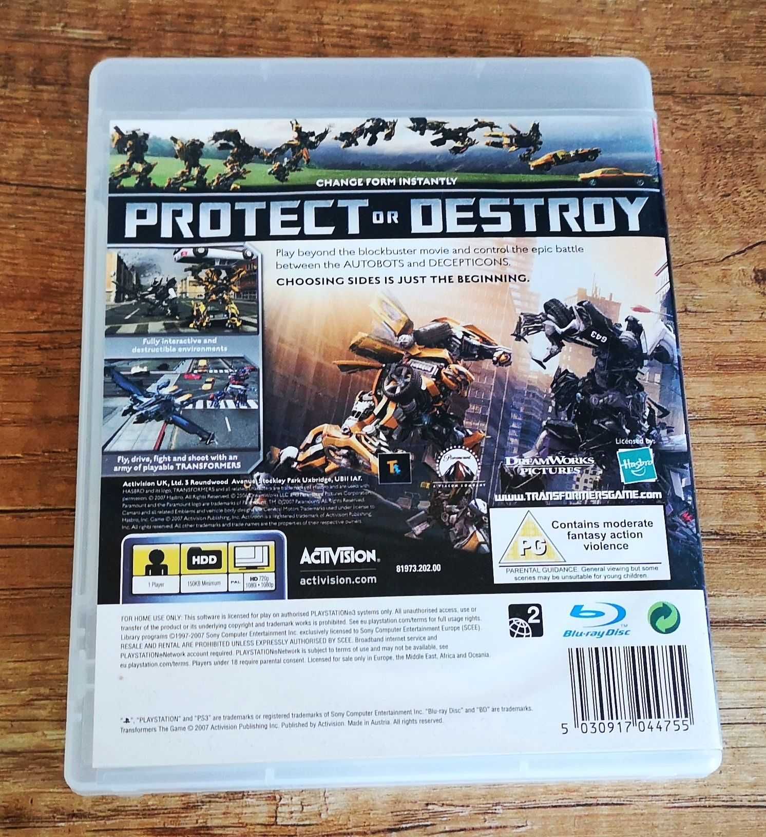 PS3 Transformers: The Game PlayStation 3