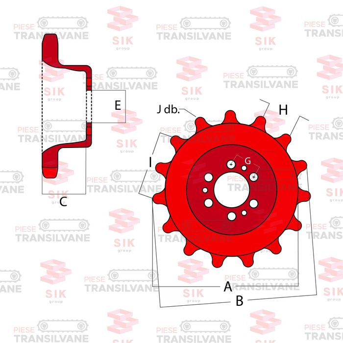 Sprocket pentru Caterpillar 259B3