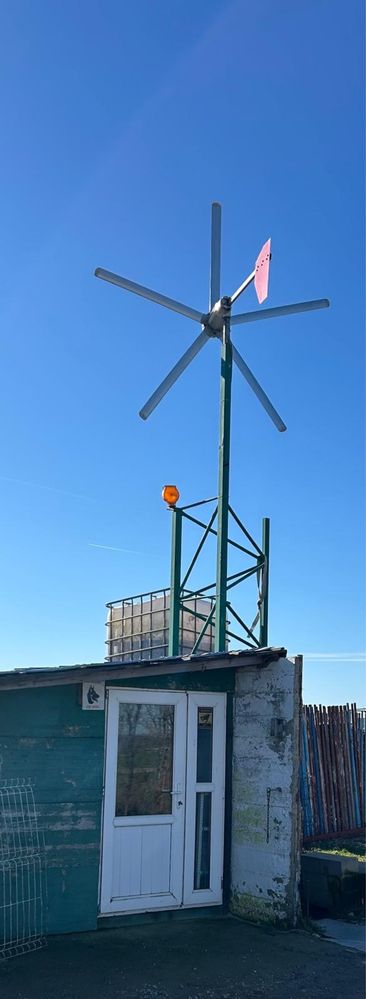 Vand Turbina eoliana orizontala 2000 W cu controler 30A , 5 pale