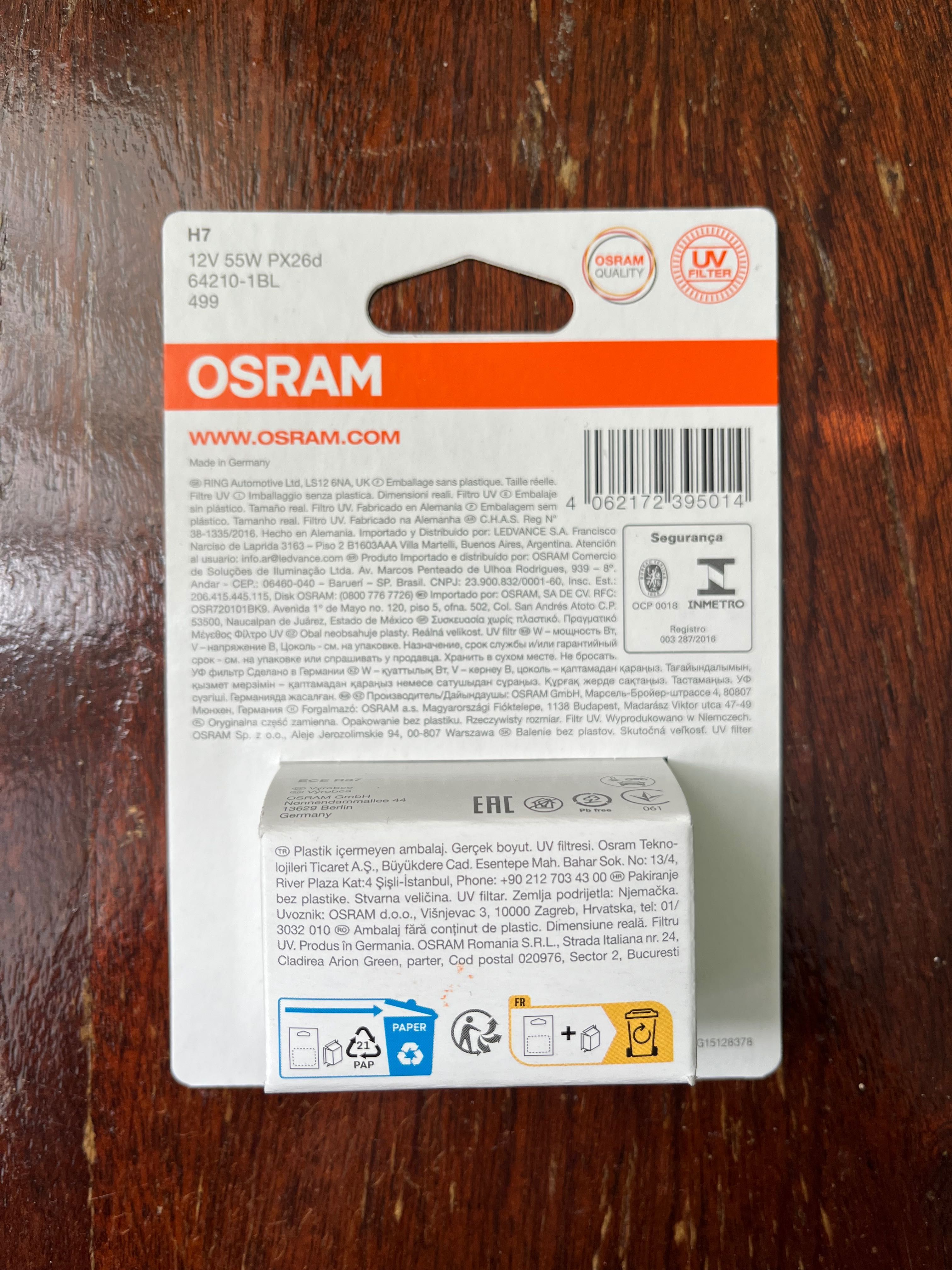 OSRAM Original H7 12V 55W
