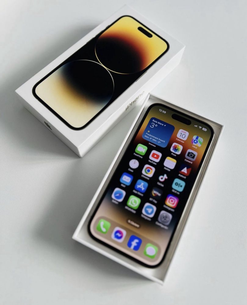 iPhone 14 Pro MAX Gold   Garantie  Full Box  Neverloked  100%