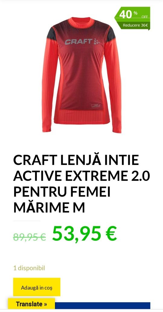 Bluza CRAFT Active Extreme & Active Extreme Brilliant Gore Windstopper