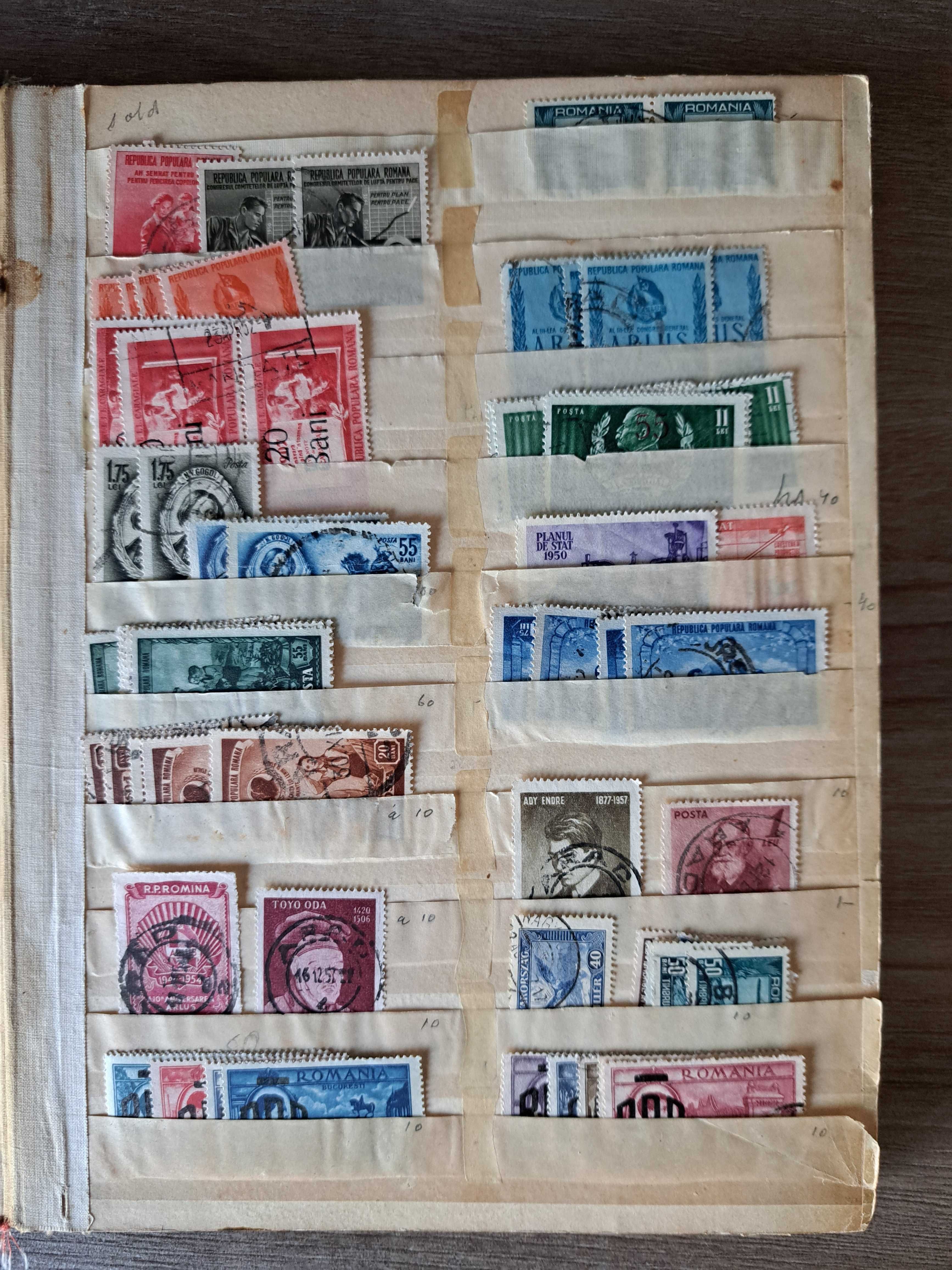 Clasor timbre Romania RPR (majoritatea) - 8 fotografii