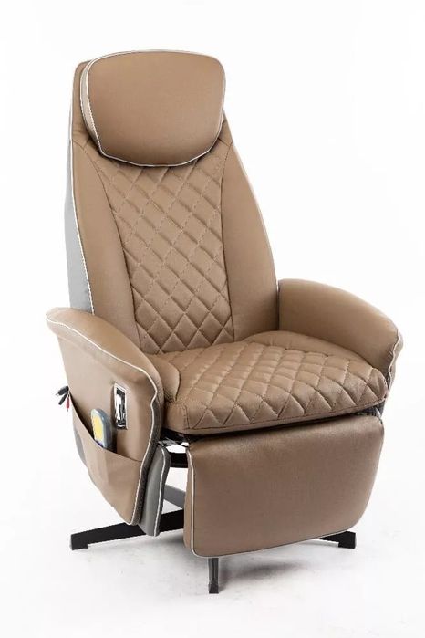 Scaun electric de masaj HWP09-HBR aspect piele maro deschis