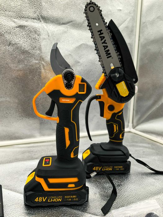 Set mini fierastrau lanț si foarfeca electrica Hayami 499 lei