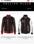 Geaca Philipp Plein bărbați ! Piele naturală /poze REALE!colectia noua