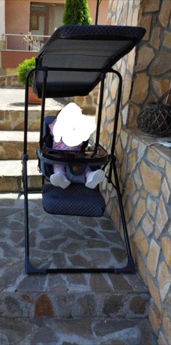 Детска  градинска люлка тип столче със сенник