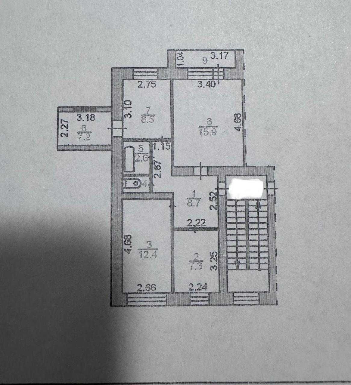 ^Продам 3х комнатную квартиру переделанную в 4х в Сортировке!!!