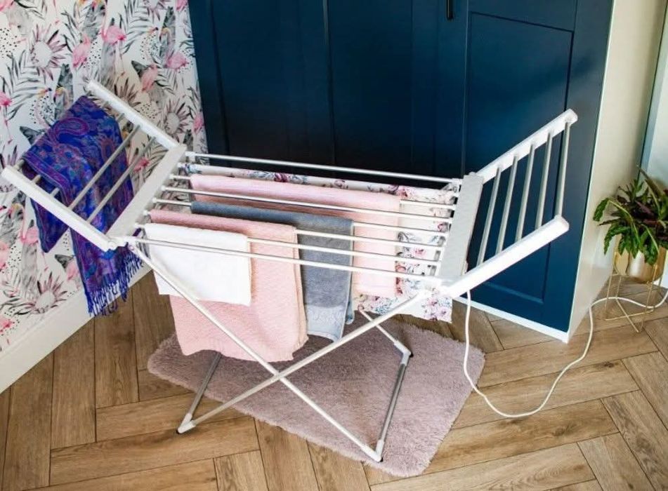 Електрическа сгъваема сушилня за дрехи с отопляеми пръчки SmartDry Fol