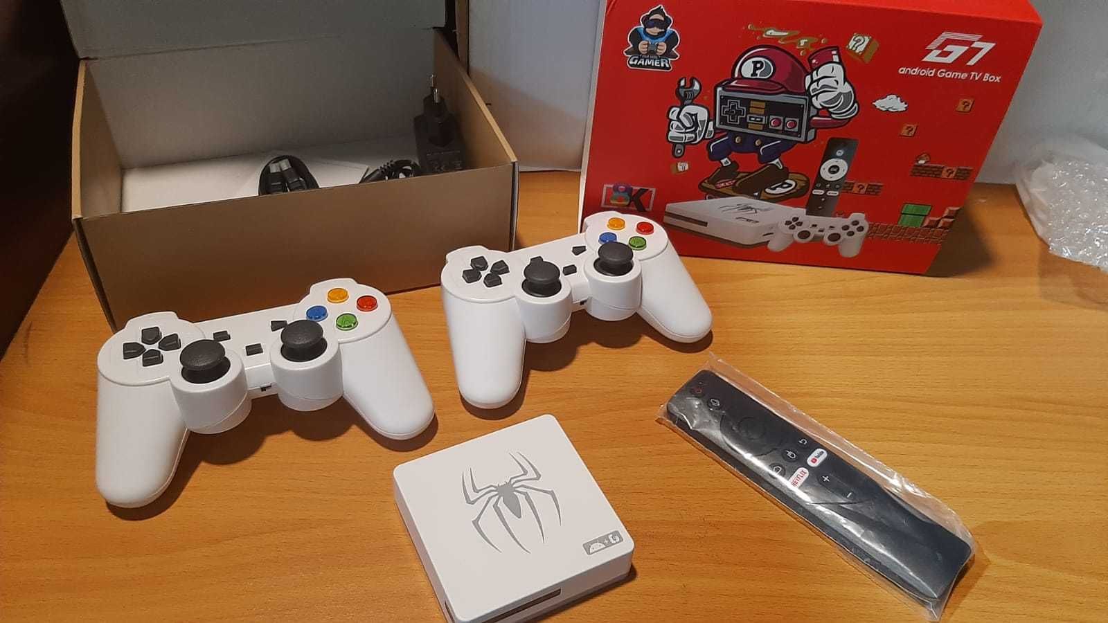 Нова G7 Android 14 Игрова конзола и tv box в едно 128GB 4GB 40000 игри