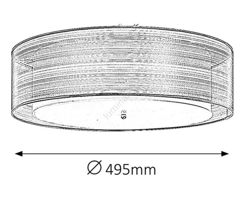 Lustră / Plafonieră cu 3 becuri Rabalux, abajur textil maro deschis