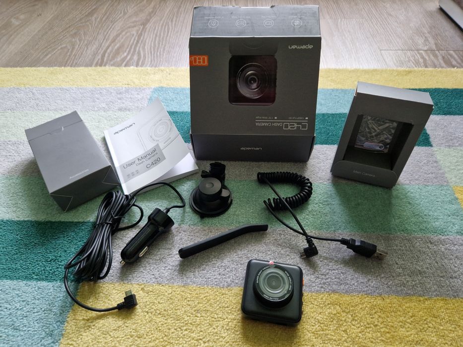 Camera auto DVR Apeman C420, full HD + 2 carduri micro sd